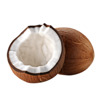 ai gegenereerd kokosnoten fruit icoon geïsoleerd transparant achtergrond png