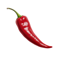 AI generated Red chili vegetable icon isolated transparent background png