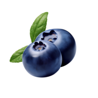 AI generated Blueberry fruit icon isolated transparent background png