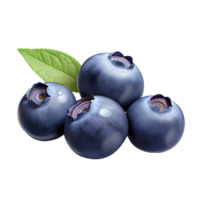 AI generated Blueberry fruit icon isolated transparent background png