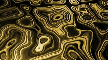 Bright moving liquid with marble pattern. Design. Beautiful 3D pattern of moving curved lines on black background. Topographic pattern in moving abstract fluid photo