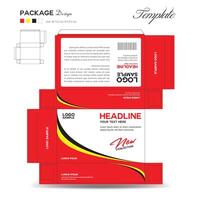 Supplements and Cosmetic box design, Package design template, box outline, box packaging design, medicine Label, healthcare label, packaging creative idea vector, label layout, product design vector