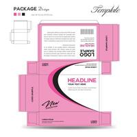 Supplements and Cosmetic box design, Package design template, box outline, box packaging design, medicine Label, healthcare label, packaging creative idea vector, label layout, product design vector