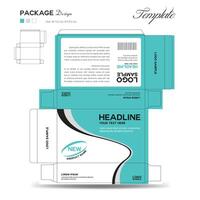 Supplements and Cosmetic box design, Package design template, box outline, box packaging design, medicine Label, healthcare label, packaging creative idea vector, label layout, product design vector