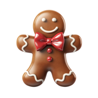 AI generated Gingerbread man icon isolated transparent background png