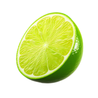 AI generated Green lime vegetable icon isolated transparent background png