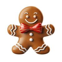 AI generated Gingerbread man icon isolated transparent background png