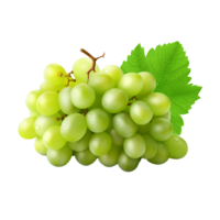 AI generated Green Grape fruit icon isolated transparent background png