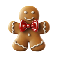 AI generated Gingerbread man icon isolated transparent background png