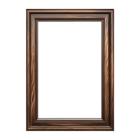 AI generated Wooden Frame Isolated on Transparent Background png