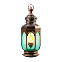 AI generated Islamic Ramadan Lantern Lamp Isolated on Transparent Background png