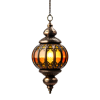 AI generated Hanging Arabic Lamp Isolated on Transparent Background png