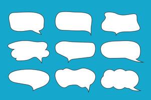 Set of callout, speech bubbles, chats, elements icons, vector illustration.