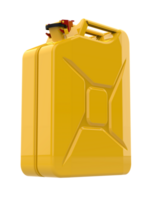 Petrol canister close-up scene isolated on background. 3d rendering - illustration png