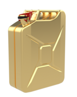 Petrol canister close-up scene isolated on background. 3d rendering - illustration png