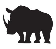 African white rhinoceros vector illustration on white background.
