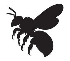 Africanized honey bee silhouette icon. Vector image.