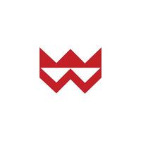 Letter W Crown Logo Vector