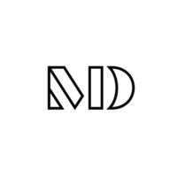 Logo Letter MD Initial Vector