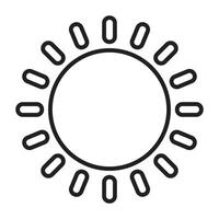 Sun line icon. vector