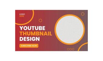 youtube thumbnail design vector