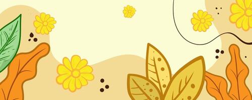 Banner landscape Nature floral background with copy space for text, for banner, greeting card, poster and advertising vector