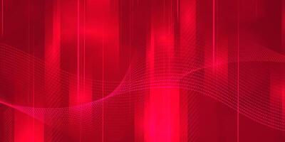 Digital technology futuristic internet network connection red background, abstract cloud cyber information communication, Ai big data science, innovation future tech, line dot illustration vector 3d