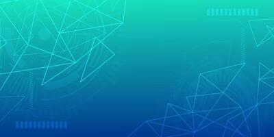 Digital technology futuristic internet network connection blue green background, abstract cloud cyber information communication, Ai big data, innovation future tech, lines dots illustration 3d vector