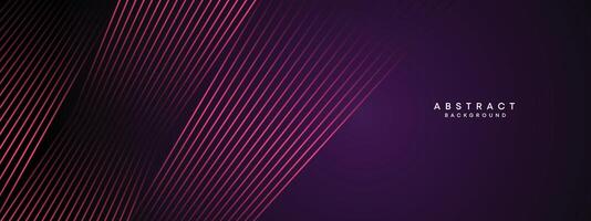 Abstract Dark Purple and Pink Waving circles lines Technology Background. gradient with glowing lines shiny geometric shape and diagonal, for brochure, cover, poster, banner, website, header vector