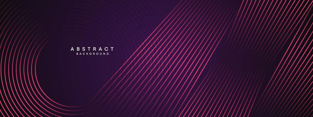 Abstract Dark Purple and Pink Waving circles lines Technology Background. gradient with glowing lines shiny geometric shape and diagonal, for brochure, cover, poster, banner, website, header
