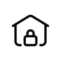 Home Security icon in trendy outline style isolated on white background. Home Security silhouette symbol for your website design, logo, app, UI. Vector illustration, EPS10.