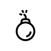 Bomb icon in trendy outline style isolated on white background. Bomb silhouette symbol for your website design, logo, app, UI. Vector illustration, EPS10.