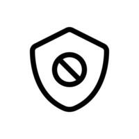 bloquear proteger icono en de moda contorno estilo aislado en blanco antecedentes. bloquear proteger silueta símbolo para tu sitio web diseño, logo, aplicación, ui vector ilustración, eps10.