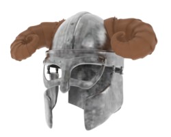 Medieval helmet isolated on background. 3d rendering - illustration png