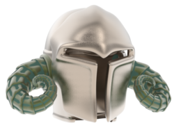 Gladiator helmet isolated on background. 3d rendering - illustration png