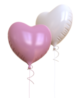 Heart balloons isolated on background. 3d rendering- illustration png