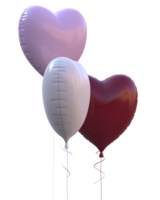 Heart balloons isolated on background. 3d rendering- illustration png