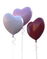 Heart balloons isolated on background. 3d rendering- illustration png