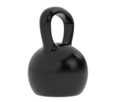 kettlebell isolado em fundo. 3d Renderização - ilustração png