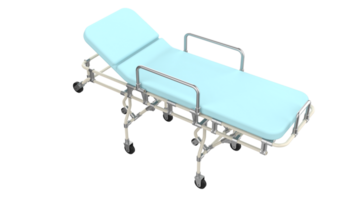 Medical stretcher isolated on background. 3d rendering - illustration png