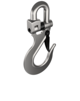 Crane hook isolated on background. 3d rendering - illustration png