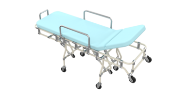 Medical stretcher isolated on background. 3d rendering - illustration png