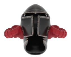 medieval capacete isolado em fundo. 3d Renderização - ilustração png