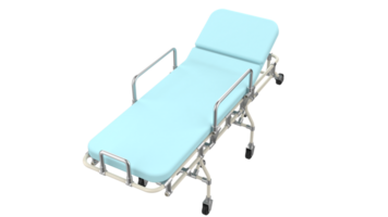 Medical stretcher isolated on background. 3d rendering - illustration png