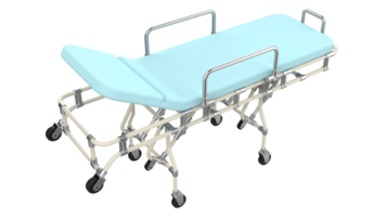 Medical stretcher isolated on background. 3d rendering - illustration png