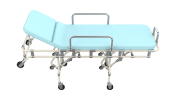 Medical stretcher isolated on background. 3d rendering - illustration png