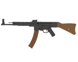 Maschinengewehr isoliert auf Hintergrund. 3d Rendern - - Illustration png