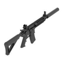 Machine-gun isolated on background. 3d rendering - illustration png