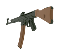 Machine-gun isolated on background. 3d rendering - illustration png