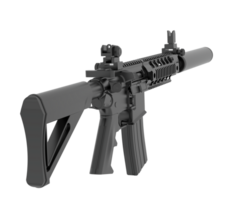 Machine-gun isolated on background. 3d rendering - illustration png